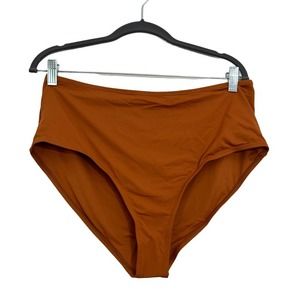 NWT Andie Swim High Waist Bottoms Cinnamon Bikini Bottoms XL